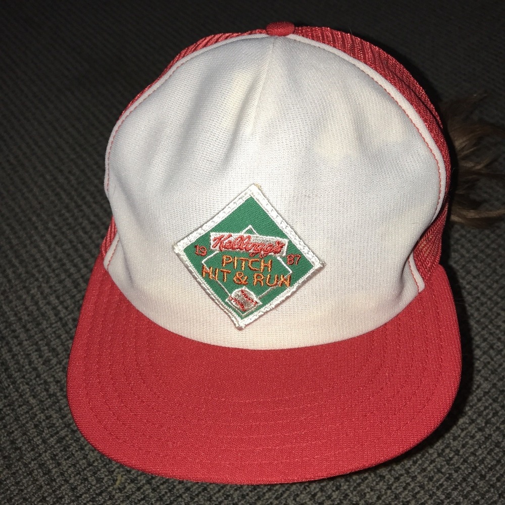 Kellogg's 1987 Pitch Hit & Run‎ Mesh Trucker Baseball Hat OSFA